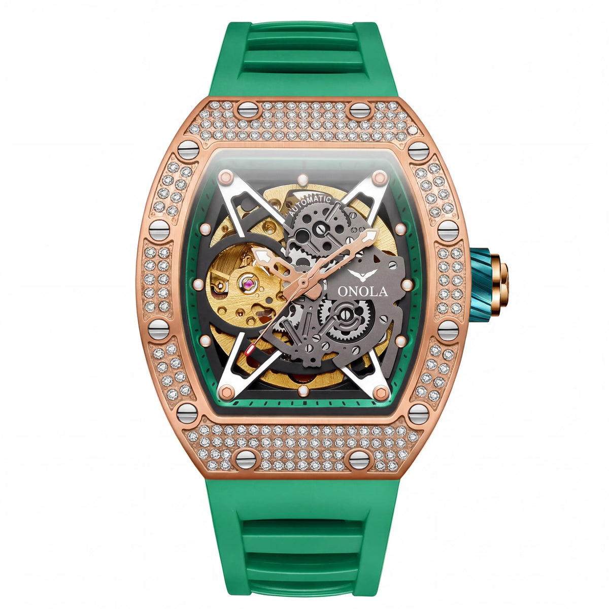 Zorick Blizzard Luxe | Rose Gold Emerald Skeleton
