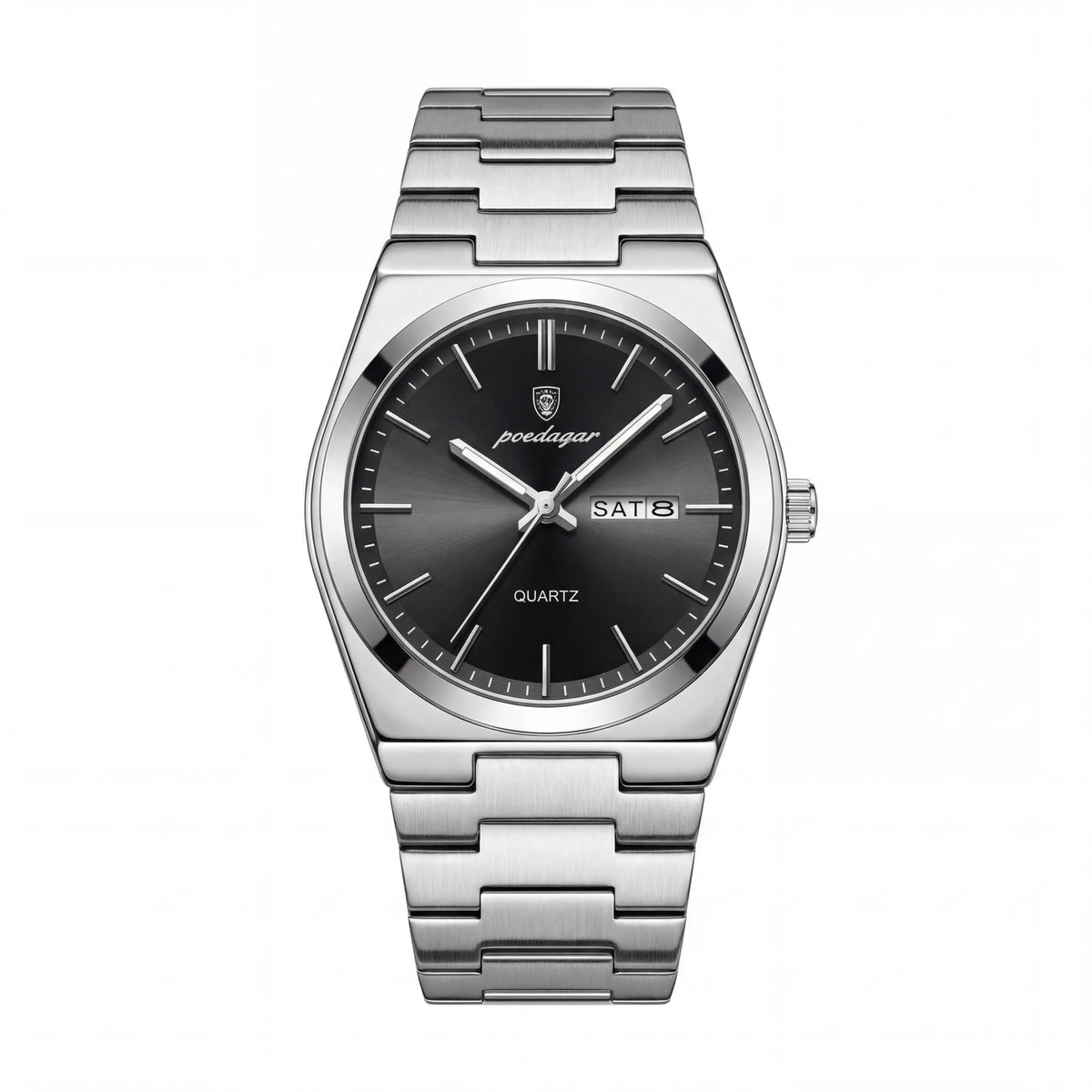 Zorick Linear Steel | Silver Black