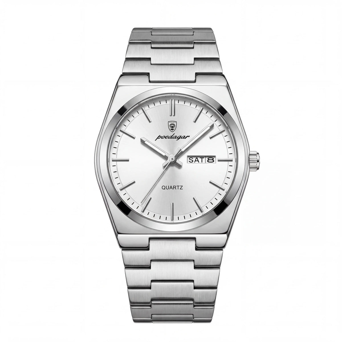 Zorick Linear Steel | Silver White